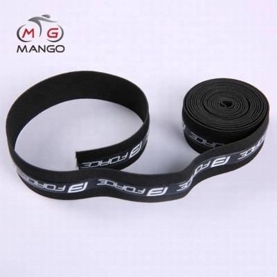 Custom Design Black Polyester Webbing Tape Strap Elastic Band For Cycling Clothes